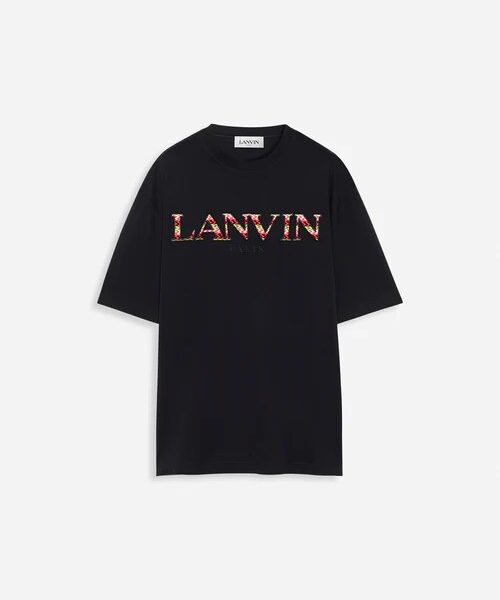 Lanvin Classic Curb Embroidered T Shirt