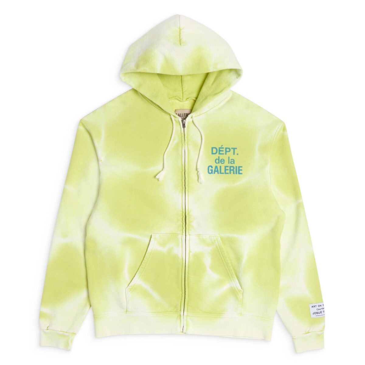 Lanvin French Zip Hoodie Lime Green