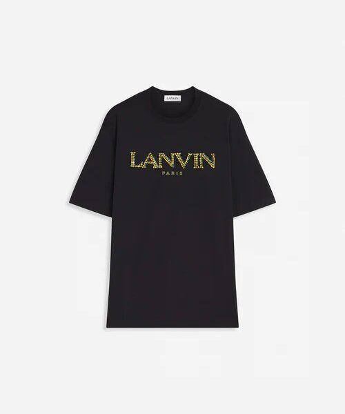 Lanvin Paris Embroidery With Raffia T-Shirt