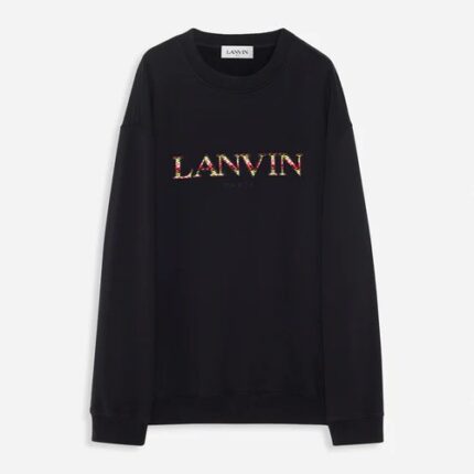 Oversized Embroidered Lanvin Curb Sweatshirt