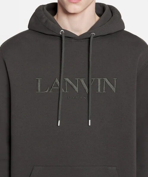 Oversized Lanvin Paris Embroidered Hoodie