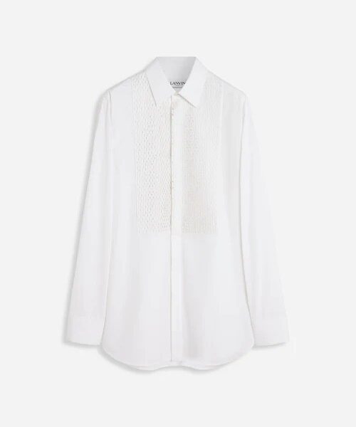 Regular Fit Shirt With Embroidered Plastron