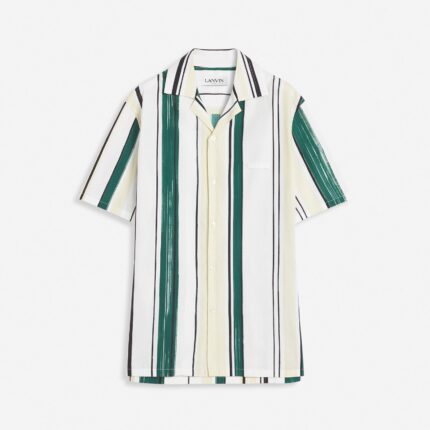 BOWLING SHIRT WITH PRINTED STRIPES