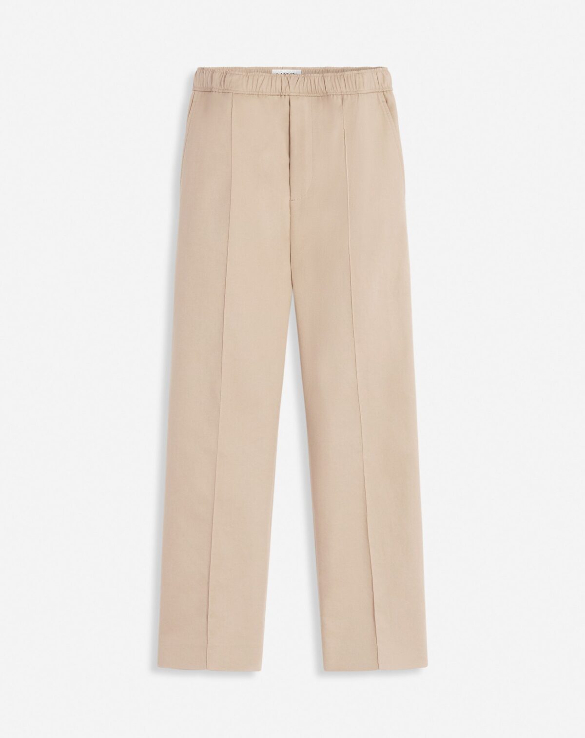 SUIT PANTS WITH AN ELASTICATED WAISTBAND Brown