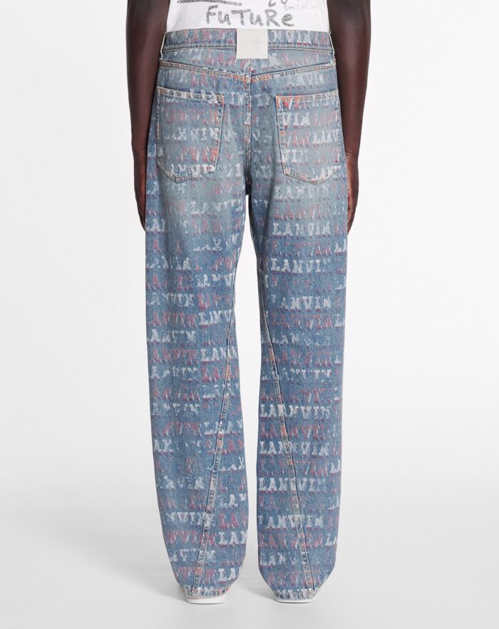 LANVIN X FUTURE STRAIGHT FIT PRINTED PANTS FOR MEN