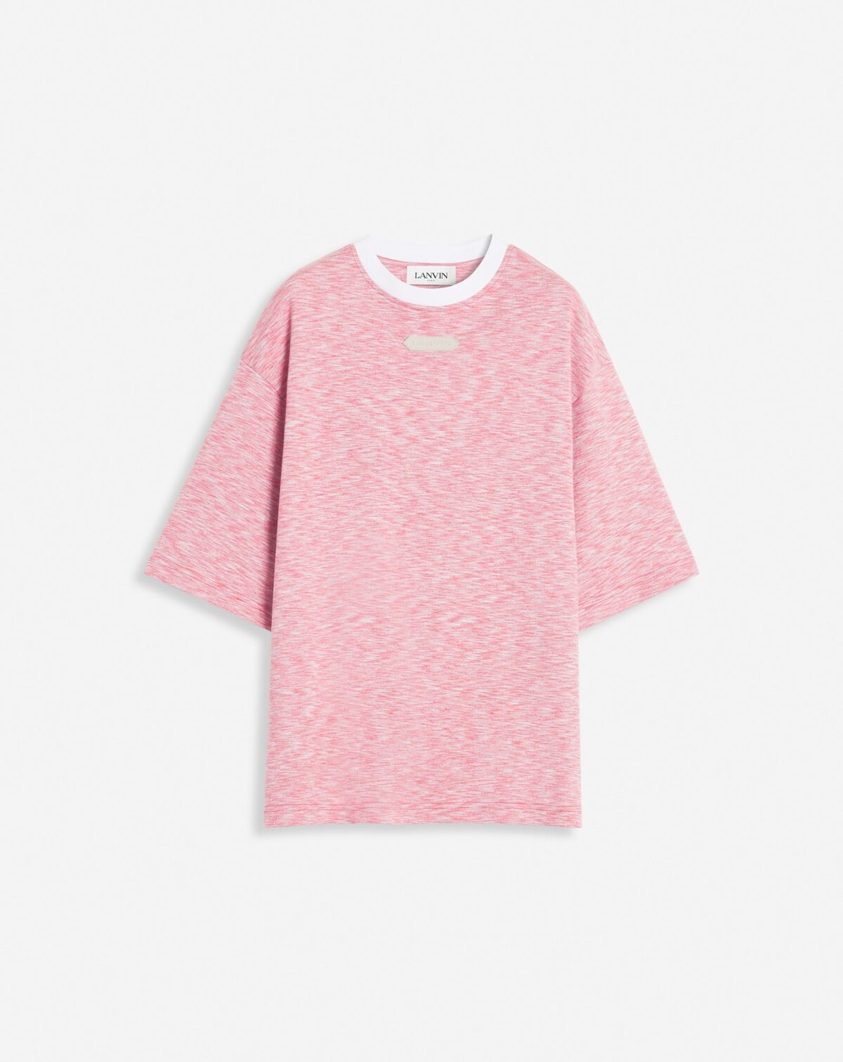 HEATHERED-EFFECT LOOSE-FITTING T-SHIRT Pink