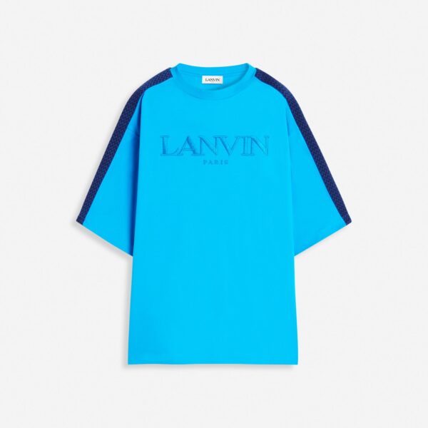 CURB SIDE LANVIN EMBROIDERED LOOSE-FITTING T-SHIRT Blue