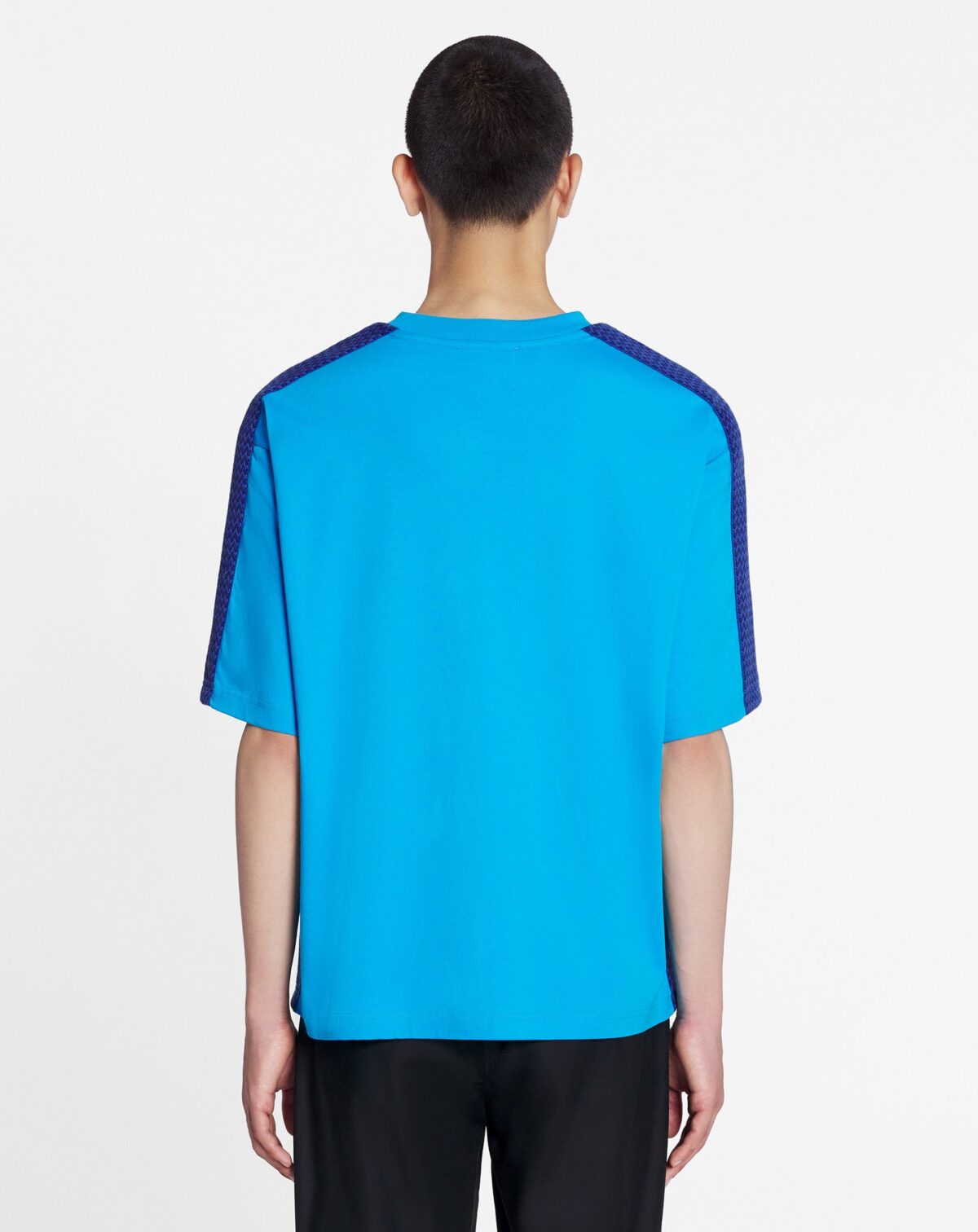 CURB SIDE LANVIN EMBROIDERED LOOSE-FITTING T-SHIRT Blue
