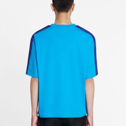 CURB SIDE LANVIN EMBROIDERED LOOSE-FITTING T-SHIRT Blue