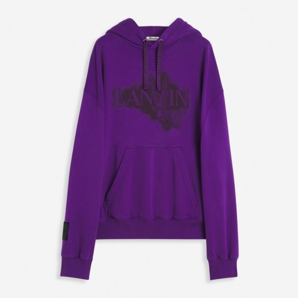 LANVIN X FUTURE UNISEX BAGGY HOODIE WITH EAGLE PRINT