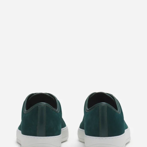 Lanvin DBB1 Leather and Suede Sneakers – Dark Green