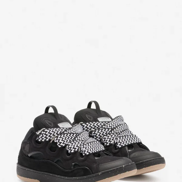 Lanvin Leather Curb Sneaker – Black