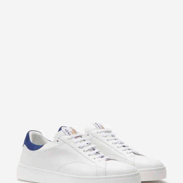 Lanvin Leather DDB0 Sneakers – White-Blue