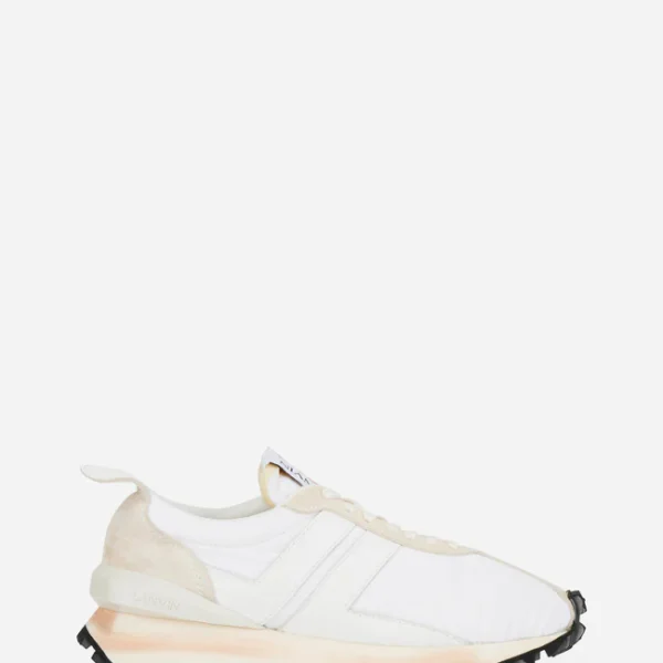 Lanvin Nylon Bumper Sneakers – White