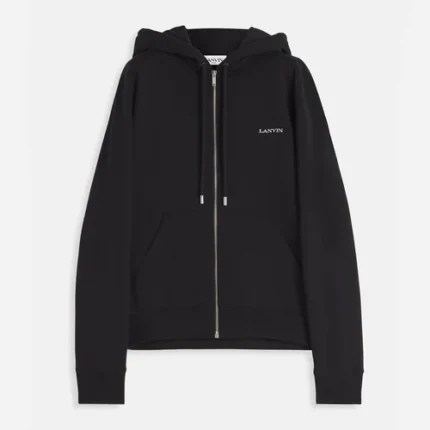 Archives print zipped hoodie