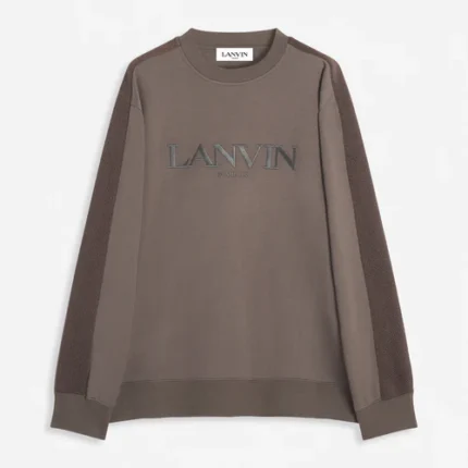 Curb side lanvin embroidered loose-fitting sweatshirt