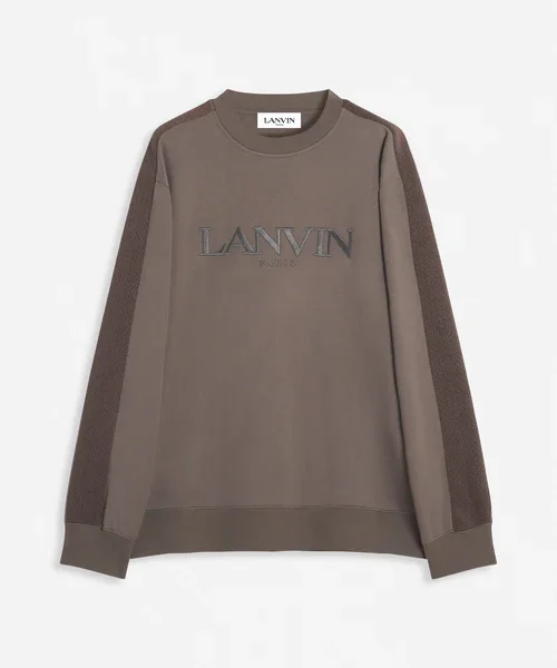 Curb side lanvin embroidered loose-fitting sweatshirt