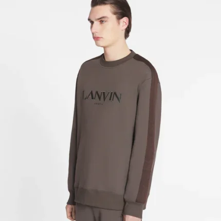 Curb side lanvin embroidered loose-fitting sweatshirt