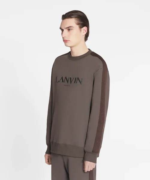 Curb side lanvin embroidered loose-fitting sweatshirt