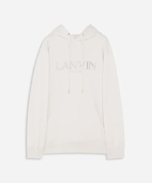 Oversized embroidered lanvin paris hoodie